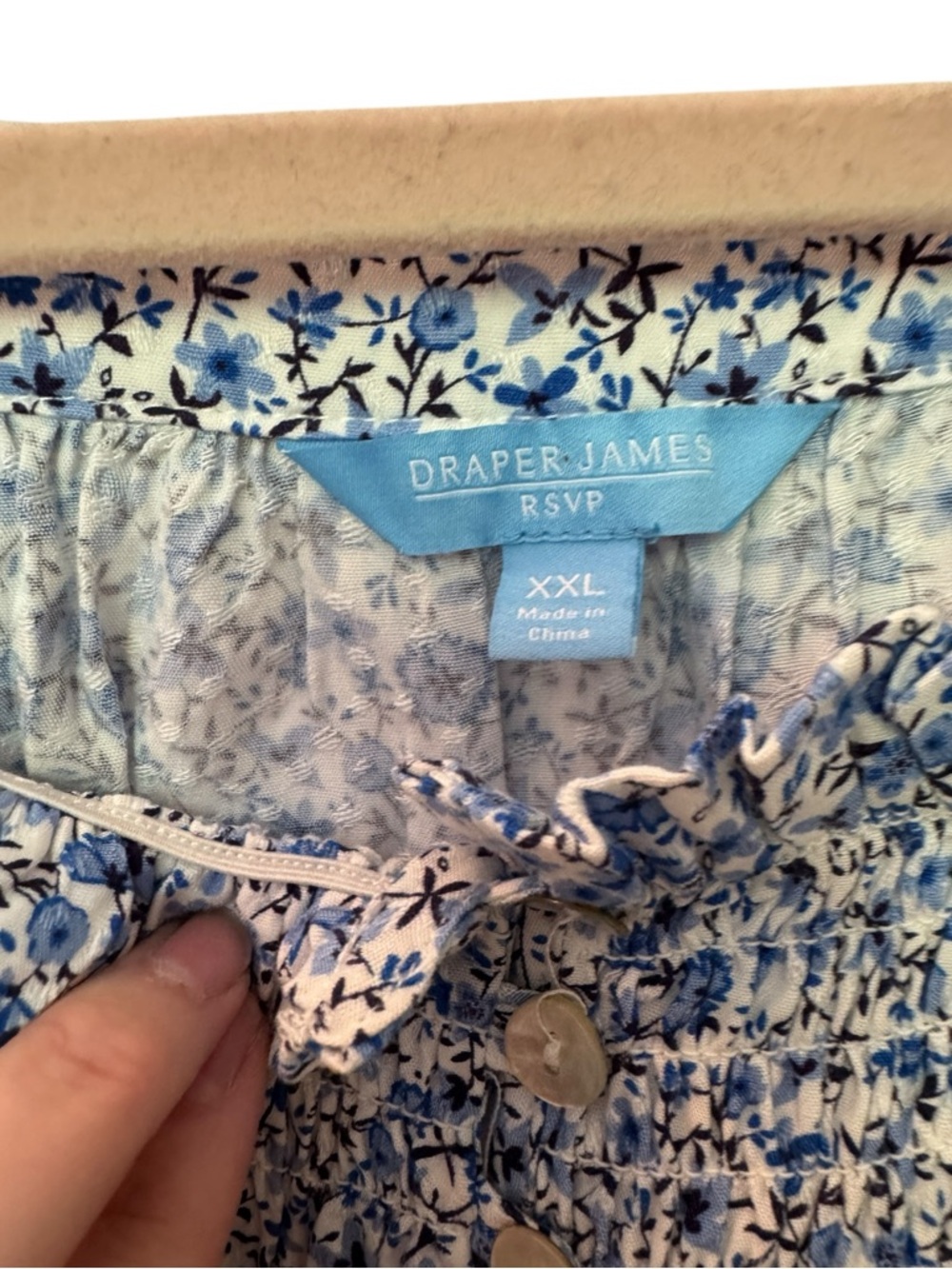 Draper James Short Sleeve Flutter Floral Top Size XXL - Picture 8 of 8